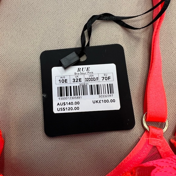 NWT Honey Birdette Rue Neon Pink Bra - Picture 5 of 5